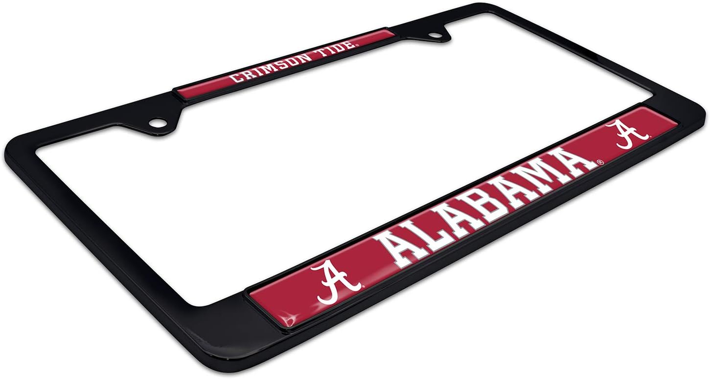 Marco de matrícula negro Alabama Crimson Tide