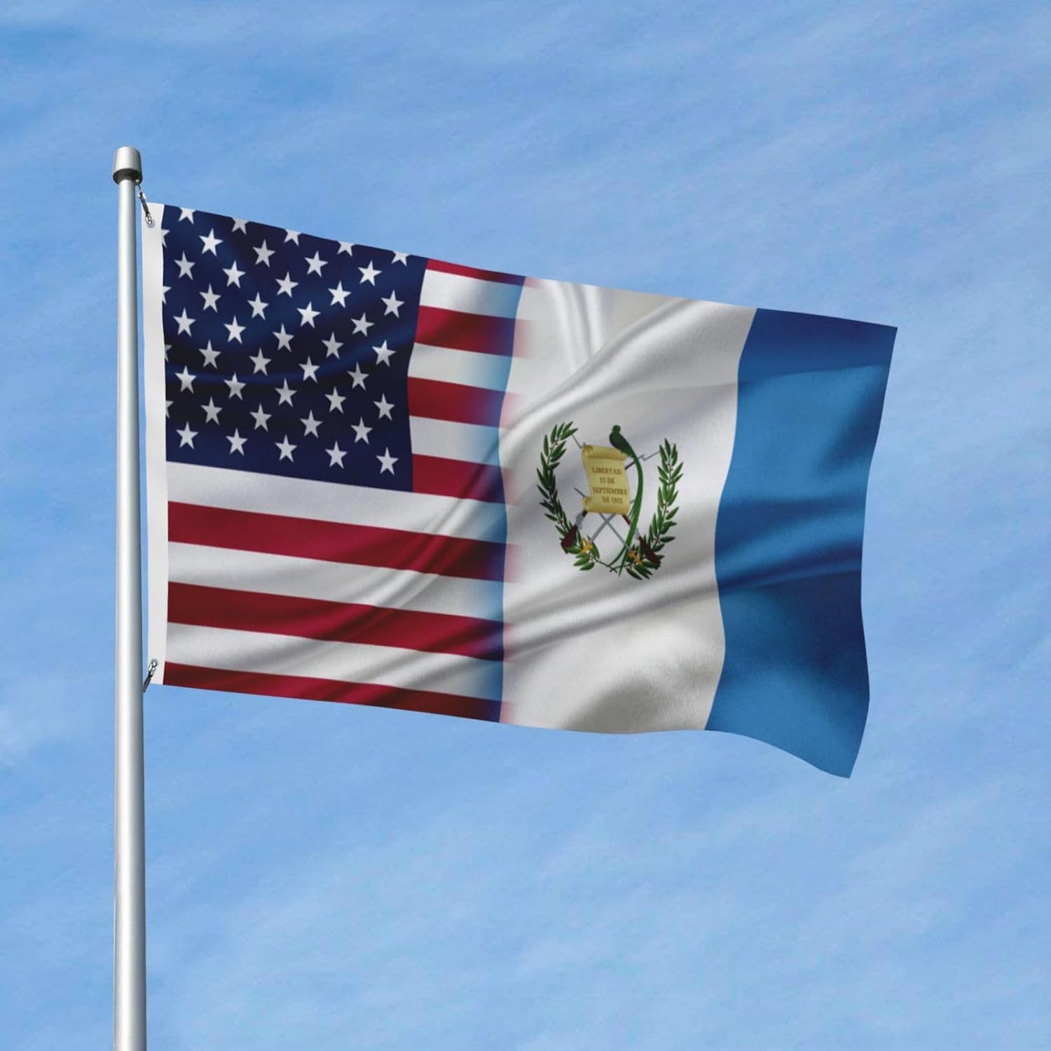 Bandera de Guatemala América, 3 x 5 pies, decoración de doble cara para exteriores