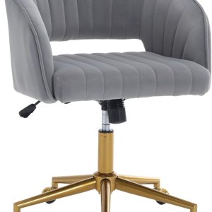 Homedraft Silla de escritorio giratoria para oficina en casa, moderna silla de escritorio de terciopelo, sillón de altura ajustable con base dorada, Homedraft Silla de escritorio giratoria para oficina en casa, moderna silla de escritorio de terciopelo, sillón de altura ajustable con base dorada,