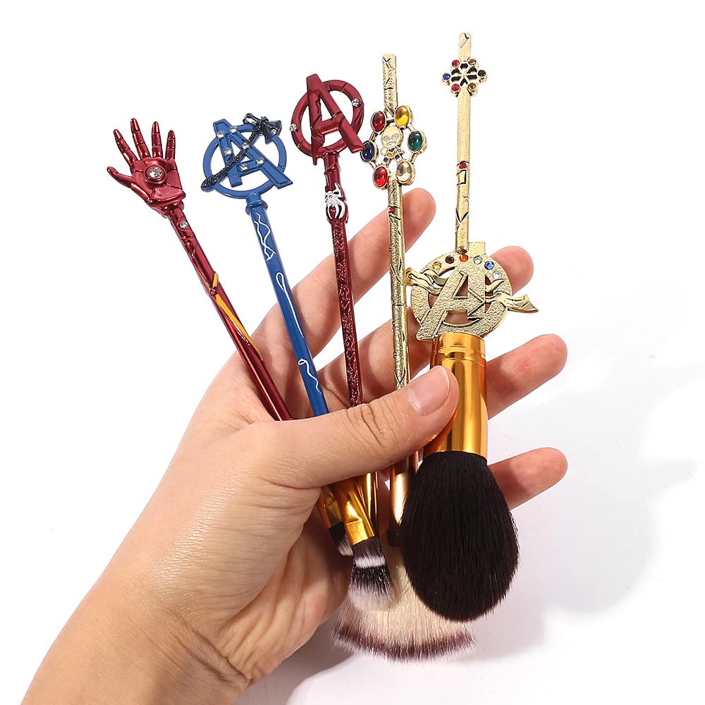JORCEDI Juego de brochas de maquillaje de cara de película clásica, juego de brochas de maquillaje cosmético en polvo, kit de sombras de ojos para