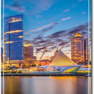 Milwaukee City Imán para nevera de noche de Estados Unidos Wisconsin Tamaño 2.5″ x 3.5″ Milwaukee City Imán para nevera de noche de Estados Unidos Wisconsin Tamaño 2.5″ x 3.5″