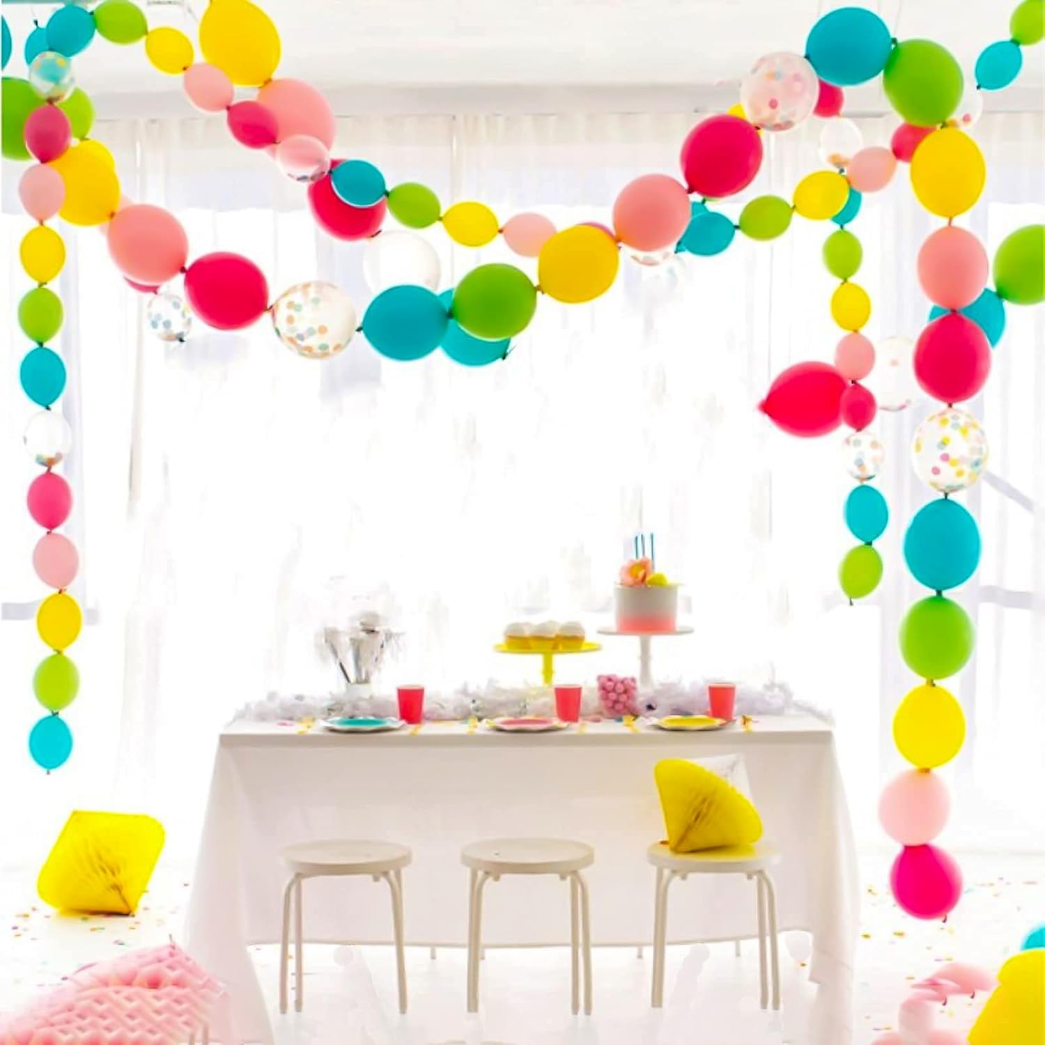 Globo de enlace verde de 10 pulgadas, 100 globos de enlace rápido para decoración de fiestas