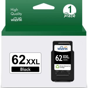 WIZINK Cartucho de tinta negro 62 XXL para impresoras remanufacturadas, cartuchos de tinta 62xl 62xl 62 XXL para impresora HP Envy 5540 5640 5660 WIZINK Cartucho de tinta negro 62 XXL para impresoras remanufacturadas, cartuchos de tinta 62xl 62xl 62 XXL para impresora HP Envy 5540 5640 5660