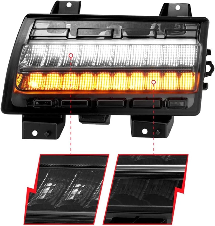 ANZO (511088) Wrangler 18-21Gladiator 20+ luces LED de marcador lateral humo con señal secuencial