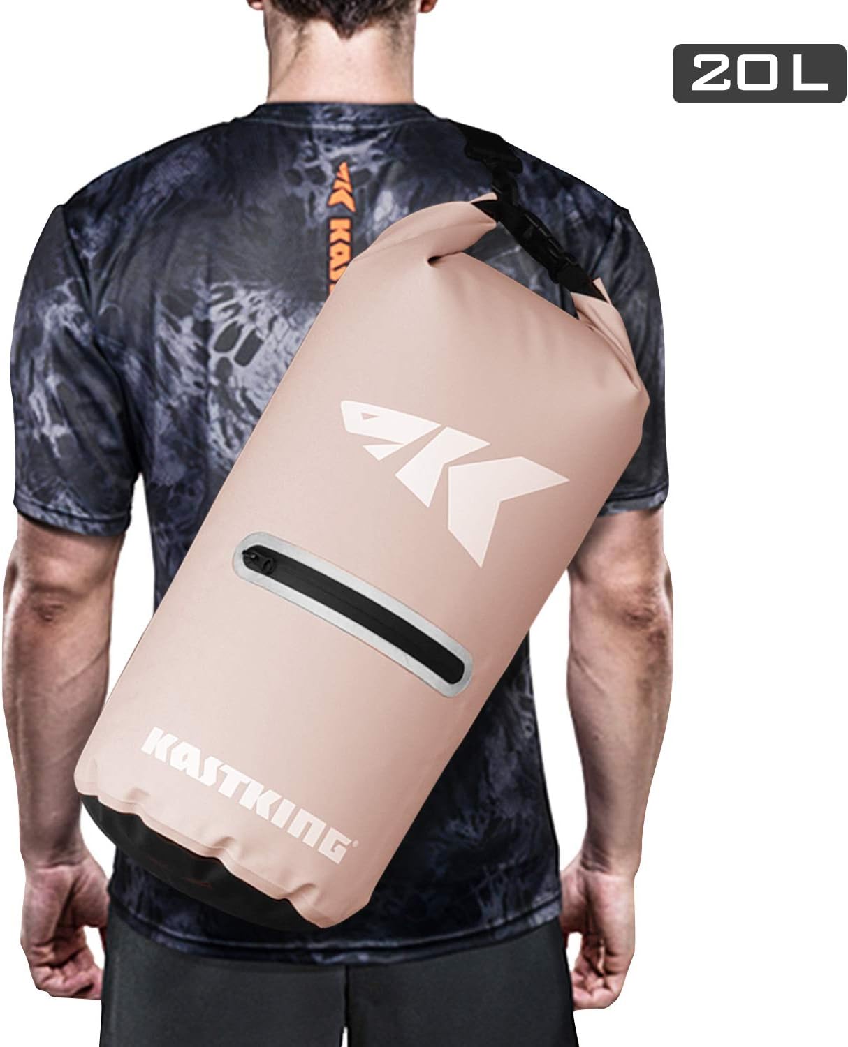 KastKing Cyclone Seal – Bolsa seca 100% impermeable con funda para teléfono, bolsillo frontal con cremallera, perfecta para playa, pesca, kayak,