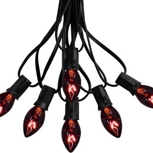 Guirnalda de luces C7 de 25 pies, color morado oscuro, luces de Halloween, ideales como decoraciones de Halloween para el hogar, fiesta, patio, Guirnalda de luces C7 de 25 pies, color morado oscuro, luces de Halloween, ideales como decoraciones de Halloween para el hogar, fiesta, patio,