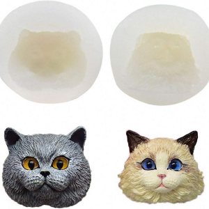 Set of 2 Pet Cat Silicone Resin Molds, British Shorthair & Ragdoll Cat Kitty Chocolate Candy Fondant Mold Cake Decorating Tool Making Candle Soap Set of 2 Pet Cat Silicone Resin Molds, British Shorthair & Ragdoll Cat Kitty Chocolate Candy Fondant Mold Cake Decorating Tool Making Candle Soap