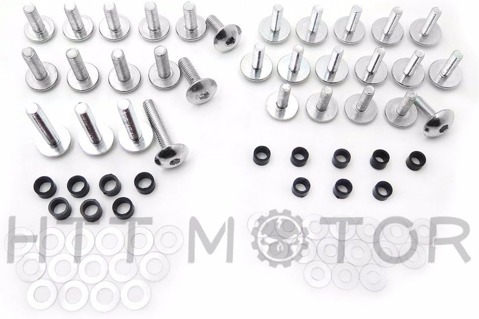 Grupo xkmt motocicleta plata normal Ronda carenado Tornillos Kit de tornillos para 2000200120022003Suzuki GSXR 75020012002GSX-R 1000