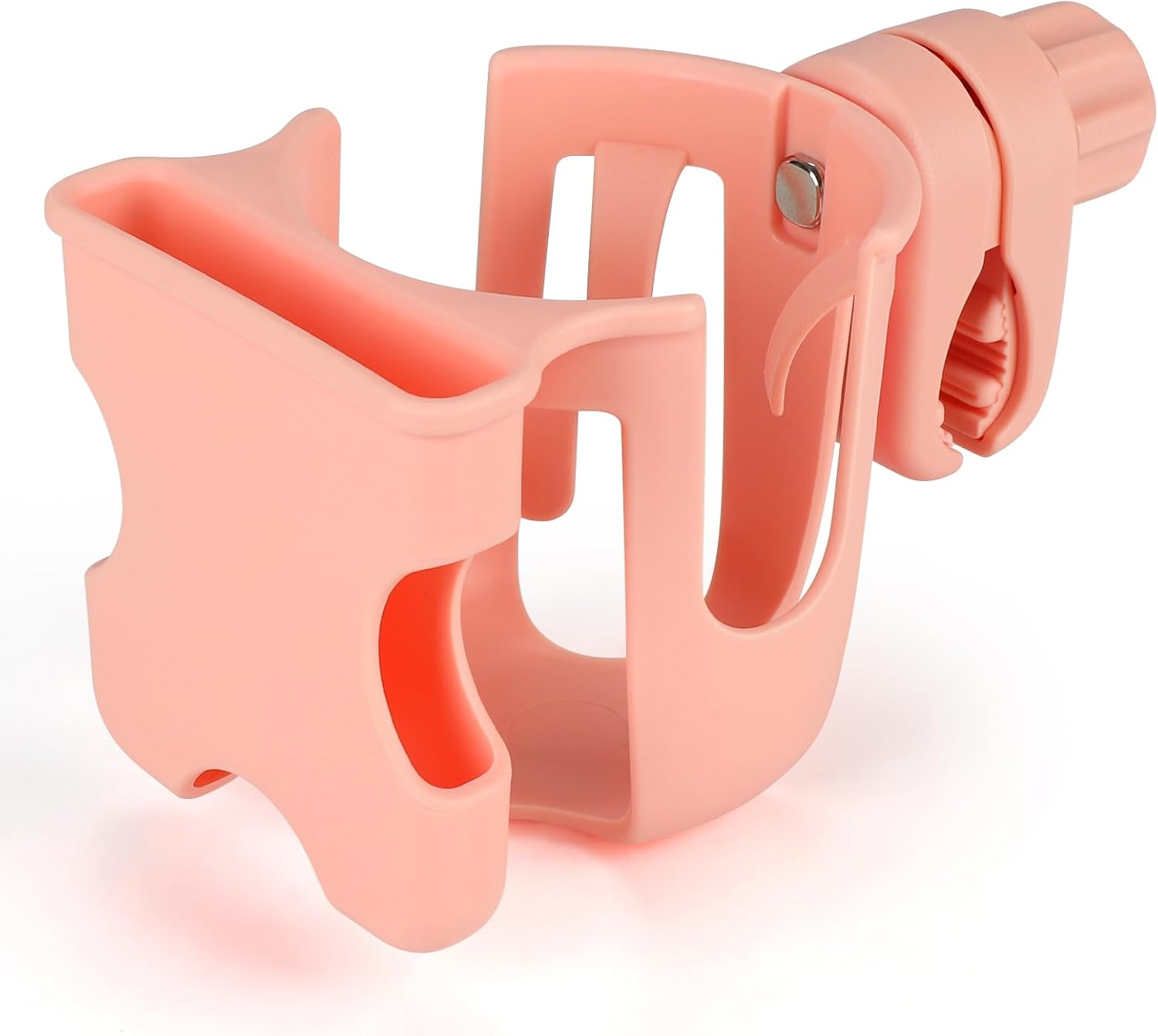 Accmor Portavasos 2 en 1 para cochecito con soporte para teléfono, portavasos para bicicleta, soporte universal para teléfono para cochecito,