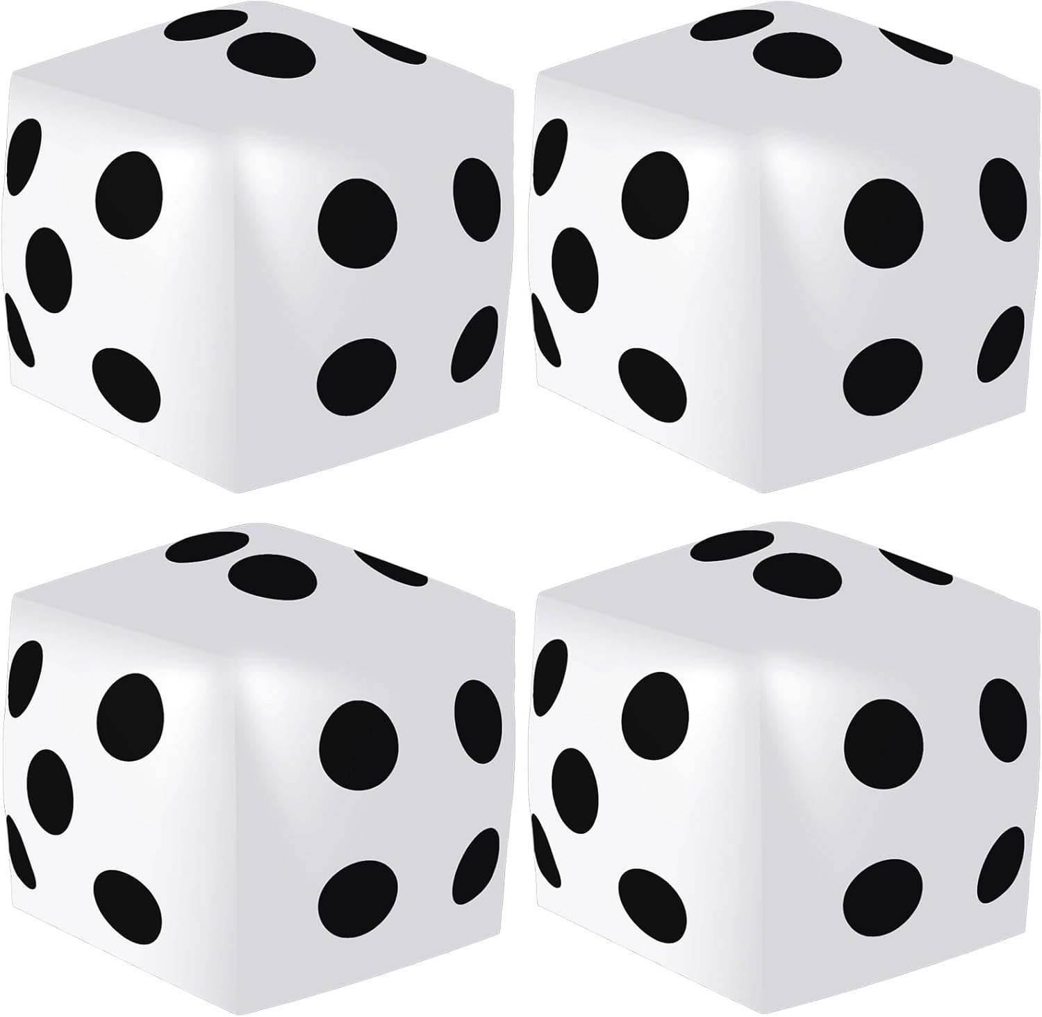 8 dados inflables gigantes de 12.6 pulgadas, dados inflables gigantes, divertidos dados inflables gigantes para interiores y exteriores, juego de