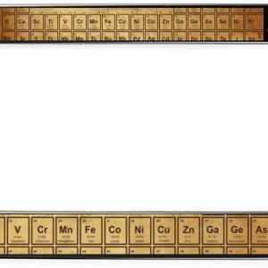 Science Elements Chemistry License Plate Frames DIY Holder Universal Aluminum License Plate Cover Black-Style Science Elements Chemistry License Plate Frames DIY Holder Universal Aluminum License Plate Cover Black-Style