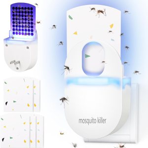 Trampa para insectos voladores, trampa para mosquitos enchufables para casa interior 2023, atrapa insectos con luz nocturna UV con 5 tablas de Trampa para insectos voladores, trampa para mosquitos enchufables para casa interior 2023, atrapa insectos con luz nocturna UV con 5 tablas de