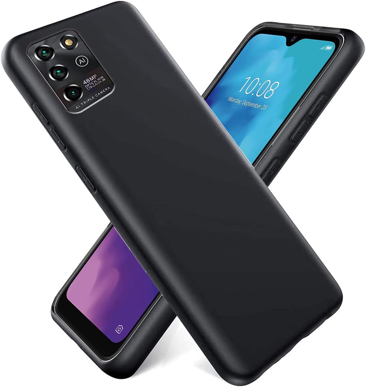 LAWEI – Funda de silicona para ZTE Blade V30 Vita, funda protectora de cuerpo completo suave y sedosa, funda a prueba de golpes con forro de