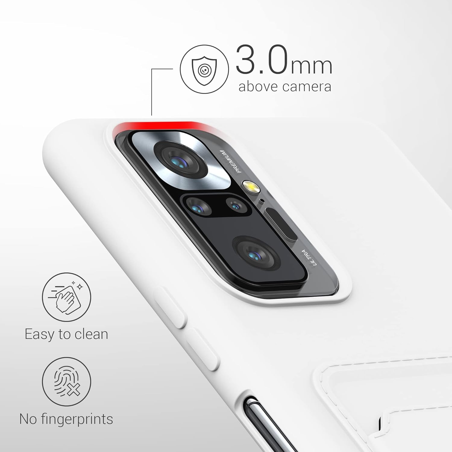 kwmobile Funda compatible con Xiaomi Redmi Note 10 Pro – Funda de teléfono TPU con tarjetero de crédito – Blanco