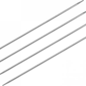 uxcell Juego de 2 pares de agujas de tejer, 0.157 in de diámetro, 9.84 pulgadas de largo, acero inoxidable, agujas de suéter de doble punta para uxcell Juego de 2 pares de agujas de tejer, 0.157 in de diámetro, 9.84 pulgadas de largo, acero inoxidable, agujas de suéter de doble punta para