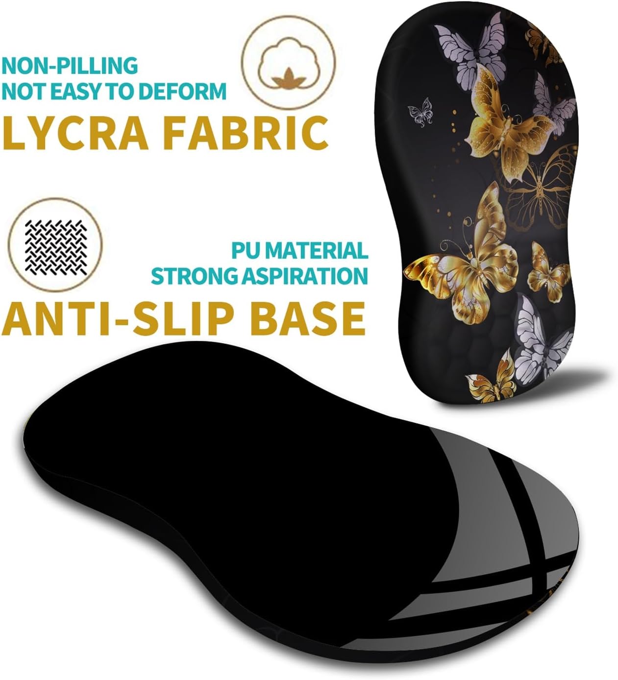 KUOSGM Alfombrilla de mouse ergonómica con soporte de muñeca con punto de masaje, cómoda alfombrilla de mouse para computadora portátil, alfombrilla