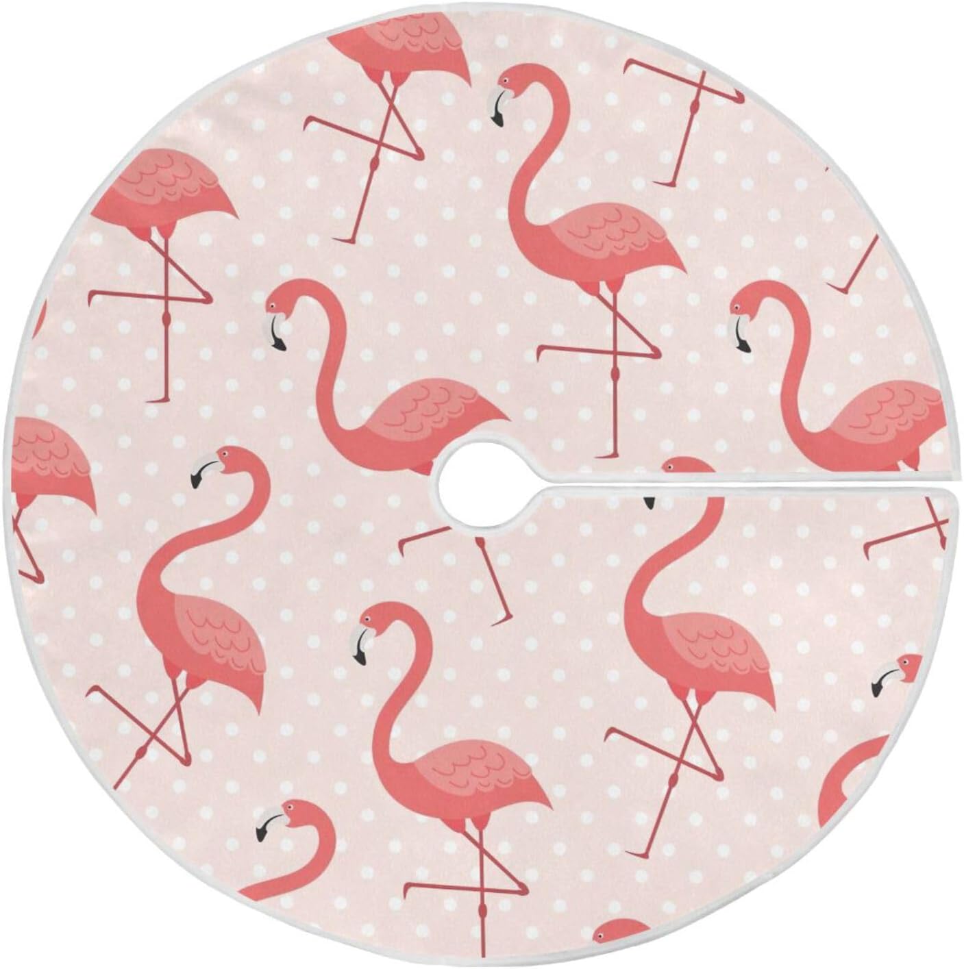Flamingos – Falda para árbol de Navidad, decoración navideña, falda moderna para árbol de Navidad