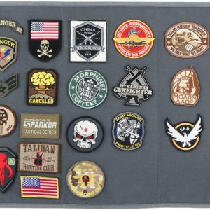 EXCELLENT ELITE SPANKER Tablero de exhibición de parches tácticos, panel de soporte militar plegable (gris, mediano) EXCELLENT ELITE SPANKER Tablero de exhibición de parches tácticos, panel de soporte militar plegable (gris, mediano)