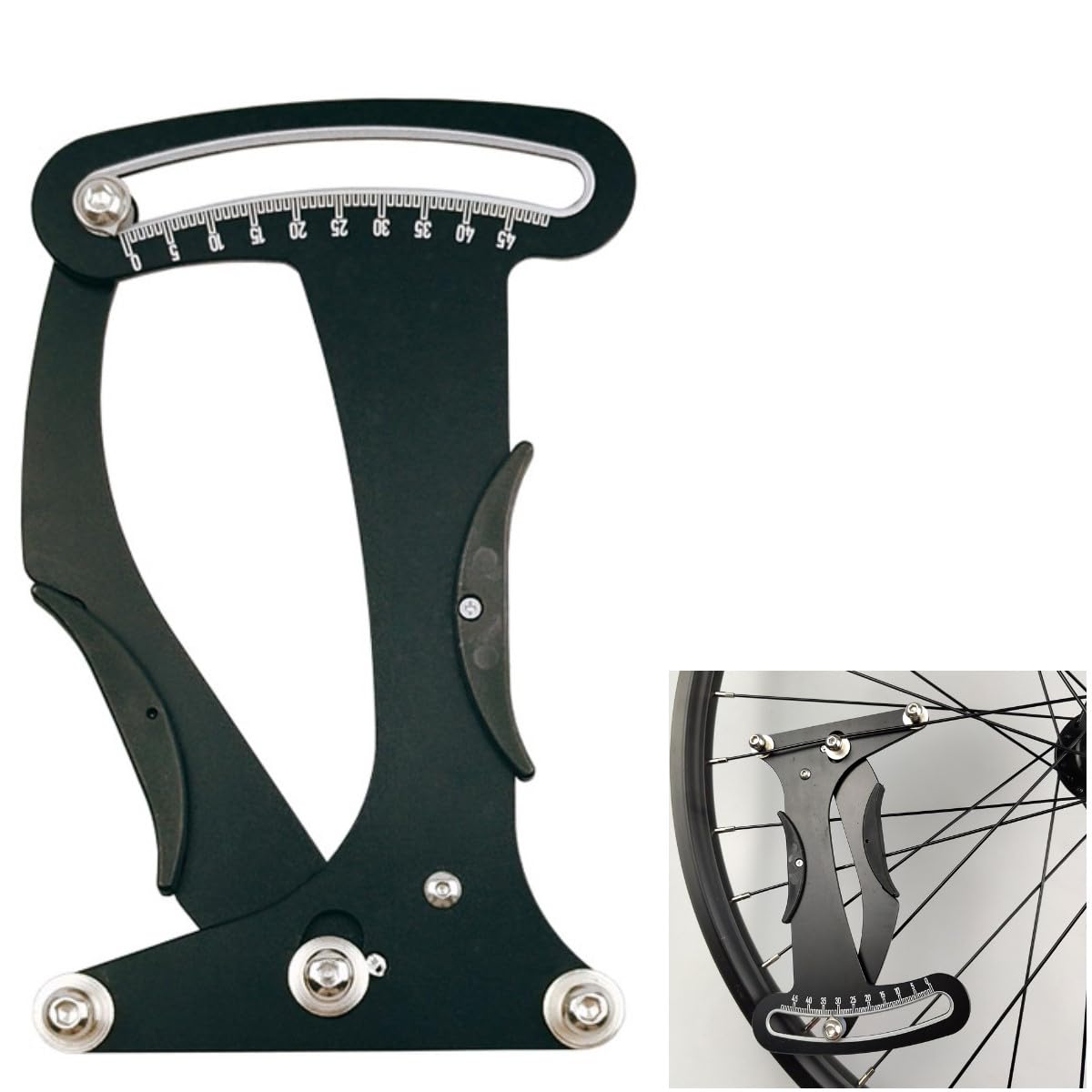 Herramienta medidor de tensión de radios para bicicleta, aleación de aluminio con tensiómetro de medidor, ajuste de llanta de alambre para bicicleta