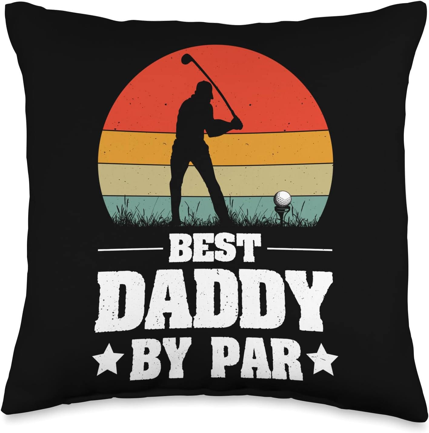 Father’s Day 2023 Best Daddy By Par For Golfer Dad Best Daddy by Par for Dads Who Love Golf-Father’s Day 2023 Throw Pillow, 16×16, Multicolor
