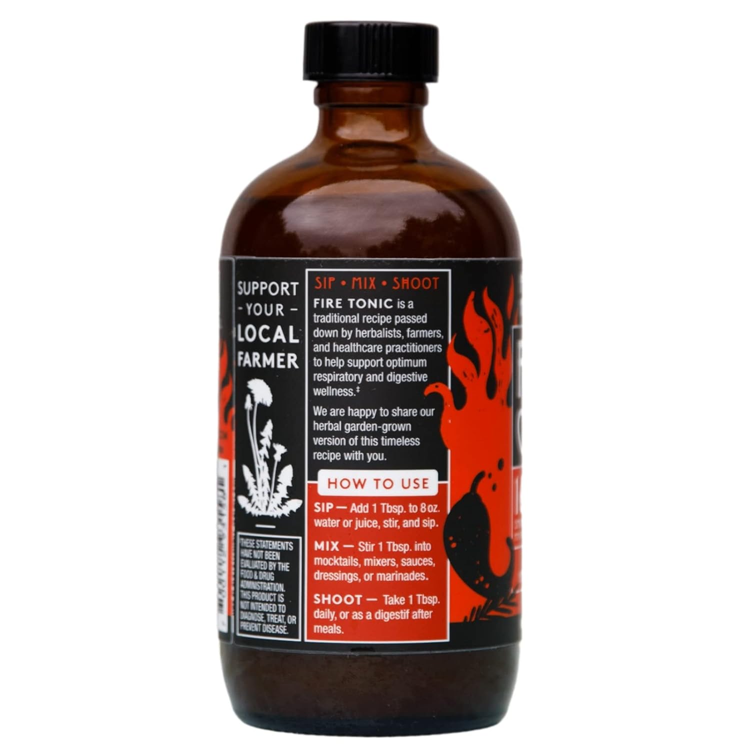 Fire Cider una mezcla tónica picante cálida de verduras y hierbas infundidas en vinagre de sidra de manzana crudo orgánico  By Herbal Revolution