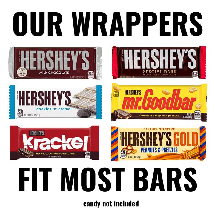 Envolturas personalizadas de dulces de bautismo de 25 quilates para barras de chocolate (paquete de 25) – Foto