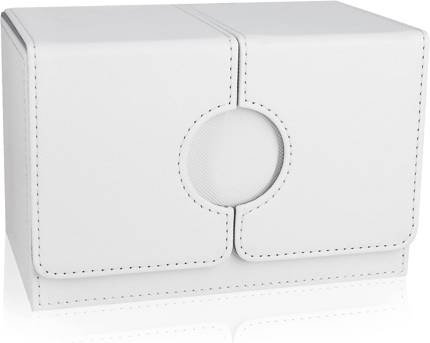 ZLCA Caja de cartas con bandeja de dados para tarjetas MTG, caja de almacenamiento de más de 200 tarjetas para TCG CCG, estuche de cuero sintético