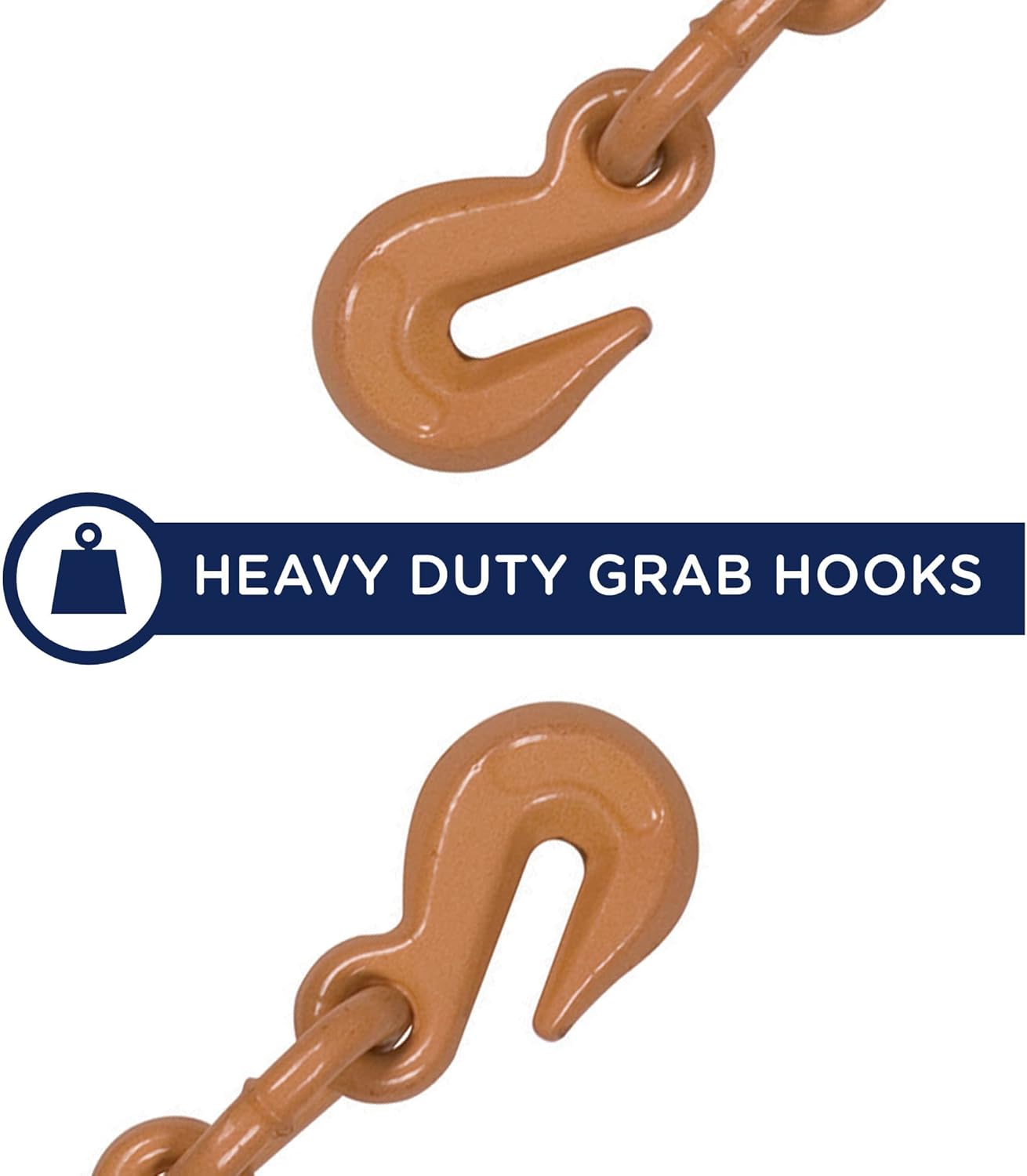 Ben-Mor Chain Binder with Swivel Hooks  Flatbed Load Securement Tie Down Binders for G30 Tiedown Chains – Ratchet Load Binder for Trucks, Trailers