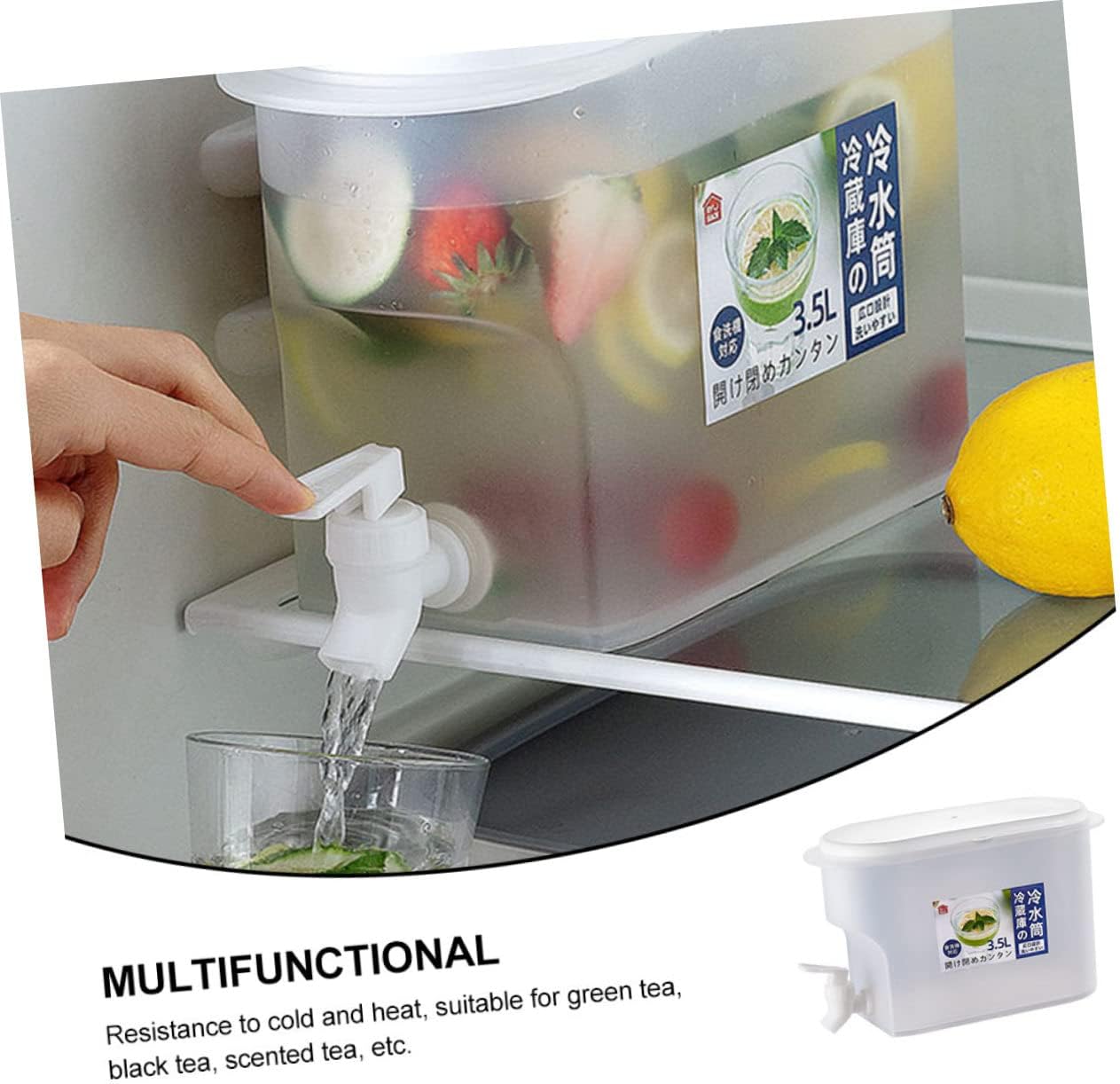 Frigorífico Hervidor de agua de plástico Jarra de agua de plástico Jarra de jugo de plástico Jarra de jugo de bebidas heladas Refrigerador