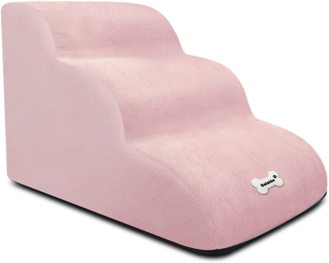 Escaleras para perros, escaleras suaves y cómodas para mascotas con funda lavable y con cremallera, escalones de rampa para perros fáciles de