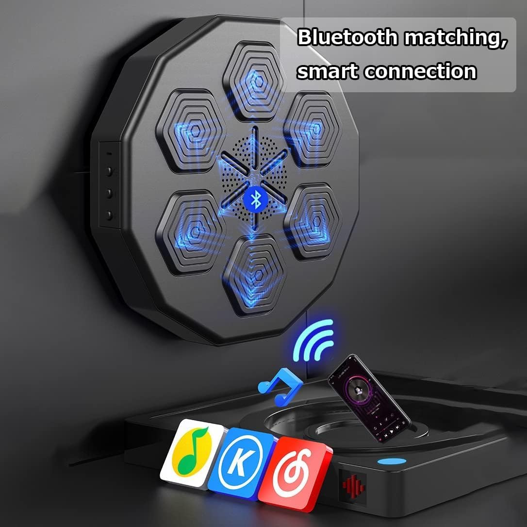 Máquina de boxeo electrónica de música 2023, equipo de boxeo de entrenamiento de boxeo, máquina de boxeo montada en la pared con carga USB y