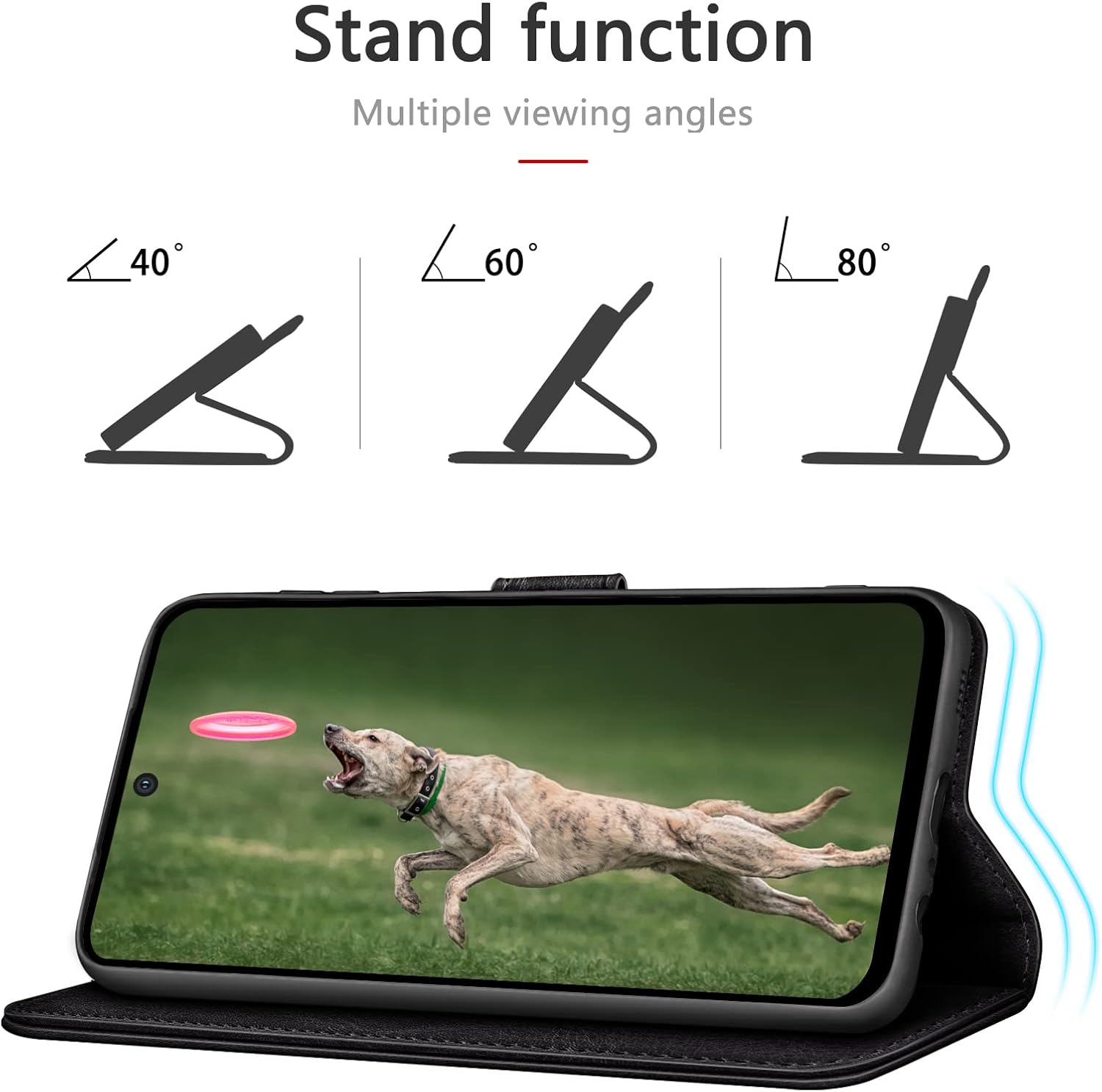 XcaseBar Funda para Samsung Galaxy A14 5G con bloqueo RFID, soporte para tarjetas de crédito, libro de folio con tapa de piel sintética, funda