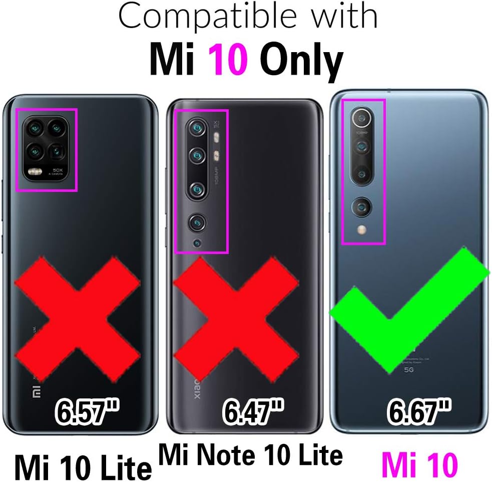 Compatible con Xiaomi Mi 10Mi10 Pro – Funda tipo cartera con correa de muñeca de cuero, soporte para tarjetas, accesorios para celulares, monedero,