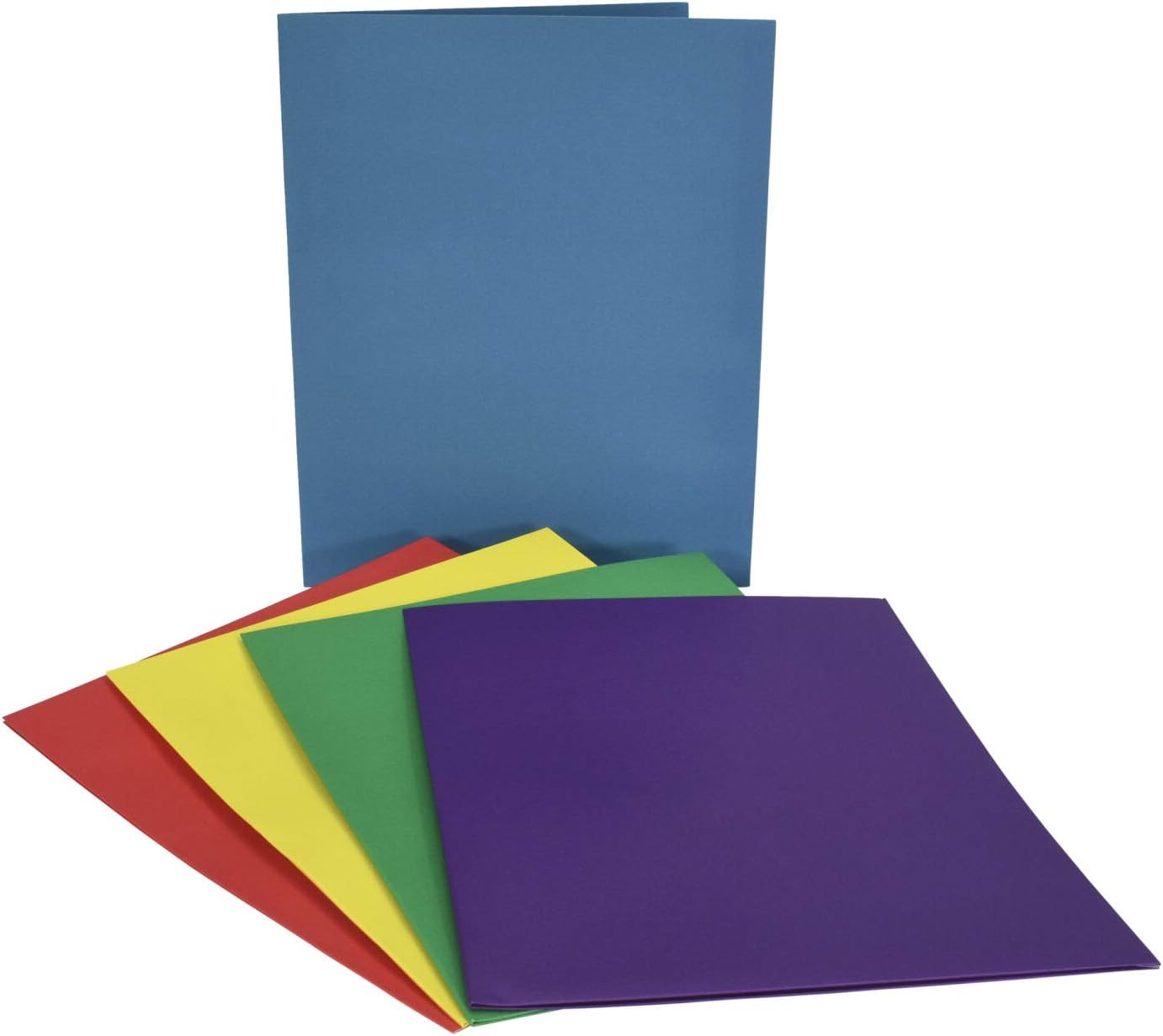 School Smart Carpetas de 2 bolsillos, colores surtidos, paquete de 25 – 084900