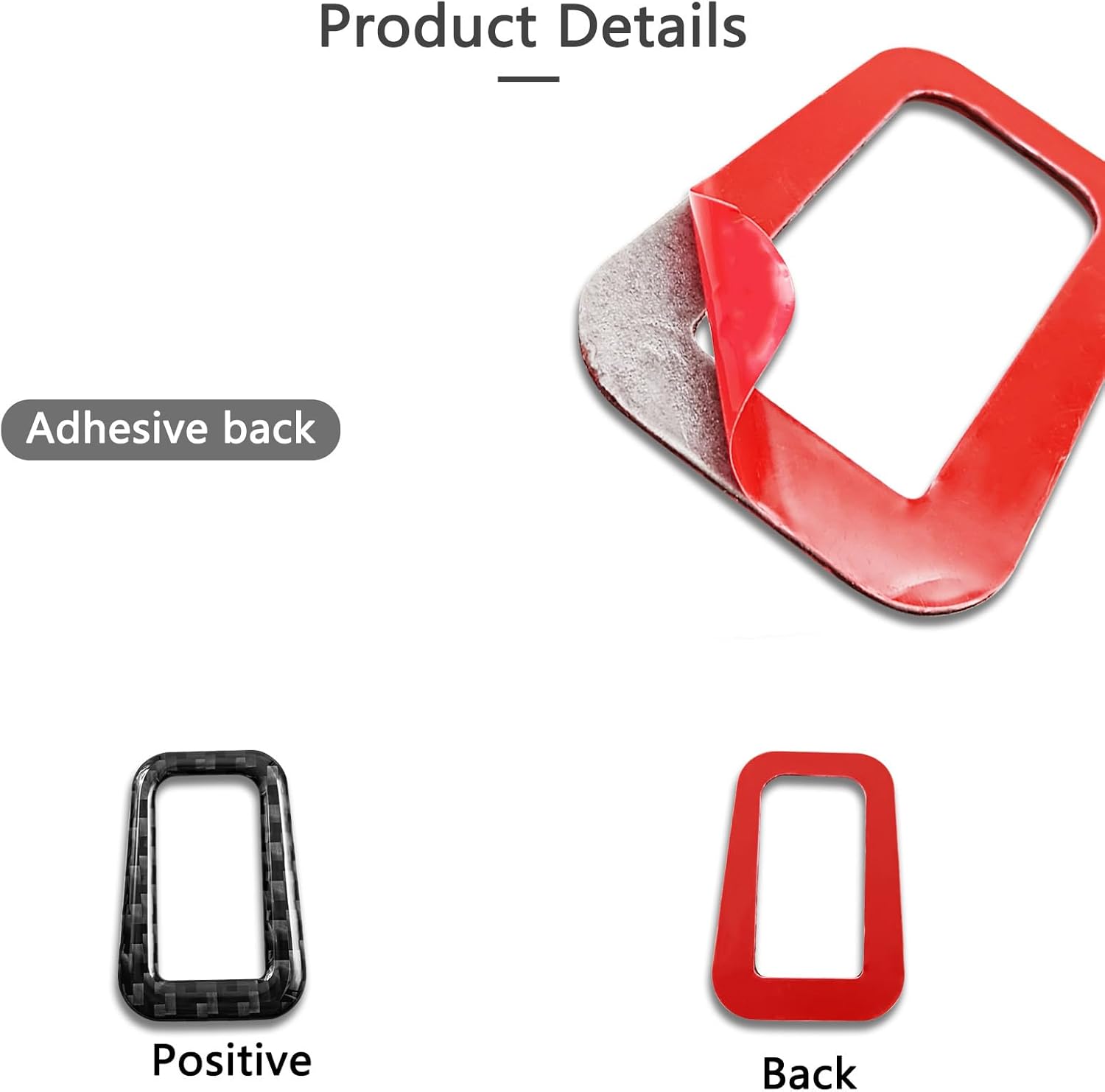 Compatible con interruptor de elevación de ventana de coche, adhesivo de control de botón de fibra de carbono, accesorios interiores para Volkswagen