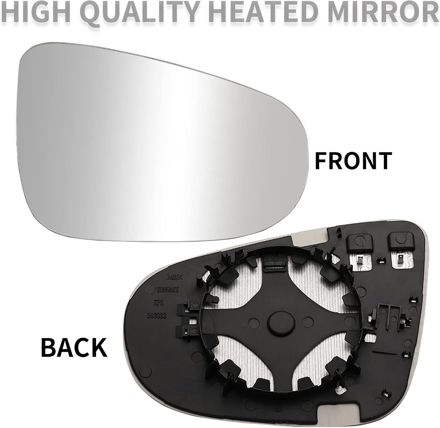 Espejo lateral de pasajero de repuesto para Volkswagen VW MK6 2010 2011 2012 2013 2014 Golf GTI Espejos de cristal  Espejo retrovisor lateral