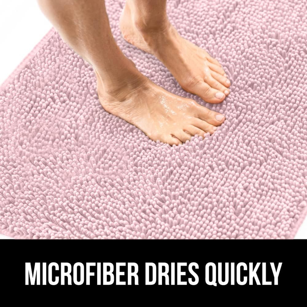 Gorilla Grip – Alfombra de baño de lujo, de felpa, extra suave, duradera y absorbente, lavado y secado a máquina, perfecta para una sola alfombra