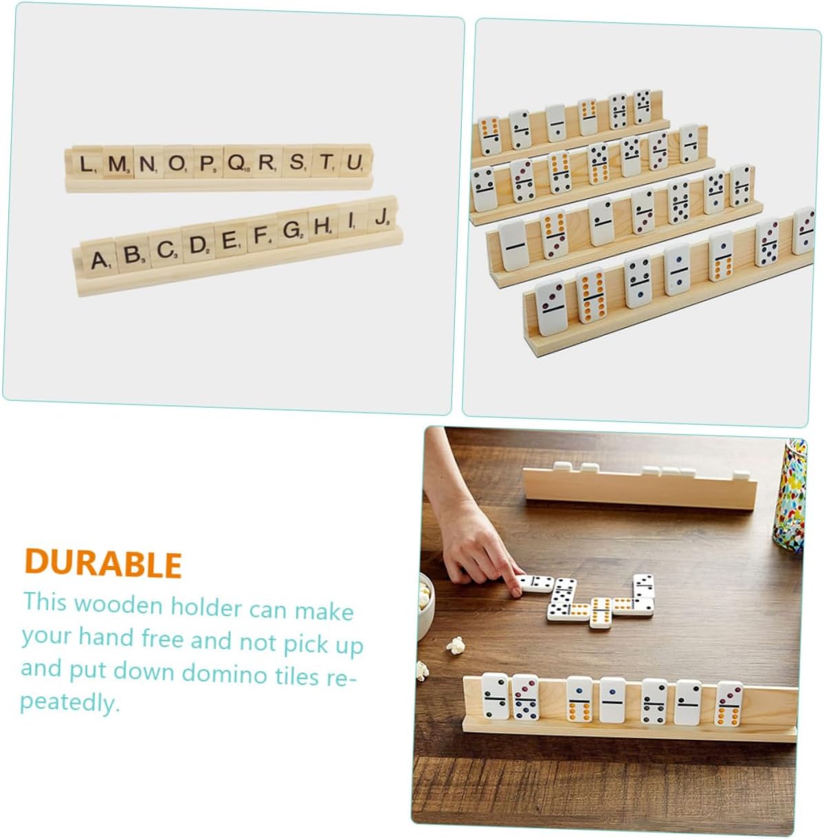 8 unids Mexican Train Rack Mahjong Organizador Mexicano Tren Dominó Racks aldult Juguetes Tablero de Ajedrez de Madera Niños Juego Juego DIY