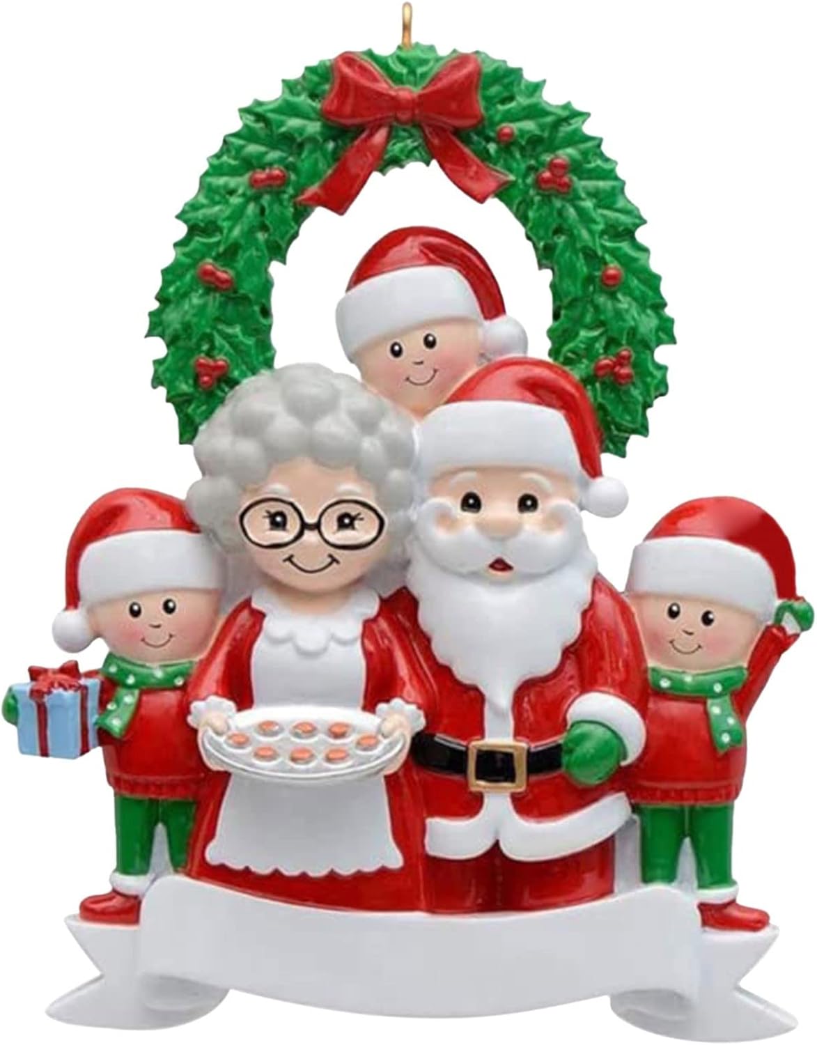 Adorno de Navidad familiar personalizado 2023  Decoración de Navidad personalizada para el hogar, muñeco de nieve, Papá Noel, adornos colgantes de