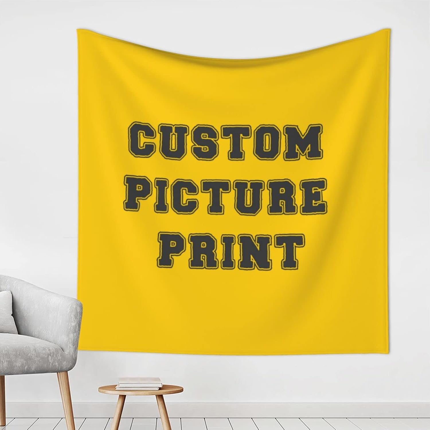 GSHUJBV Tapiz personalizado para imprimir cualquiera de tus diseños, fotografía, texto, logotipo, decoración de pared, póster para dormitorio (59 x
