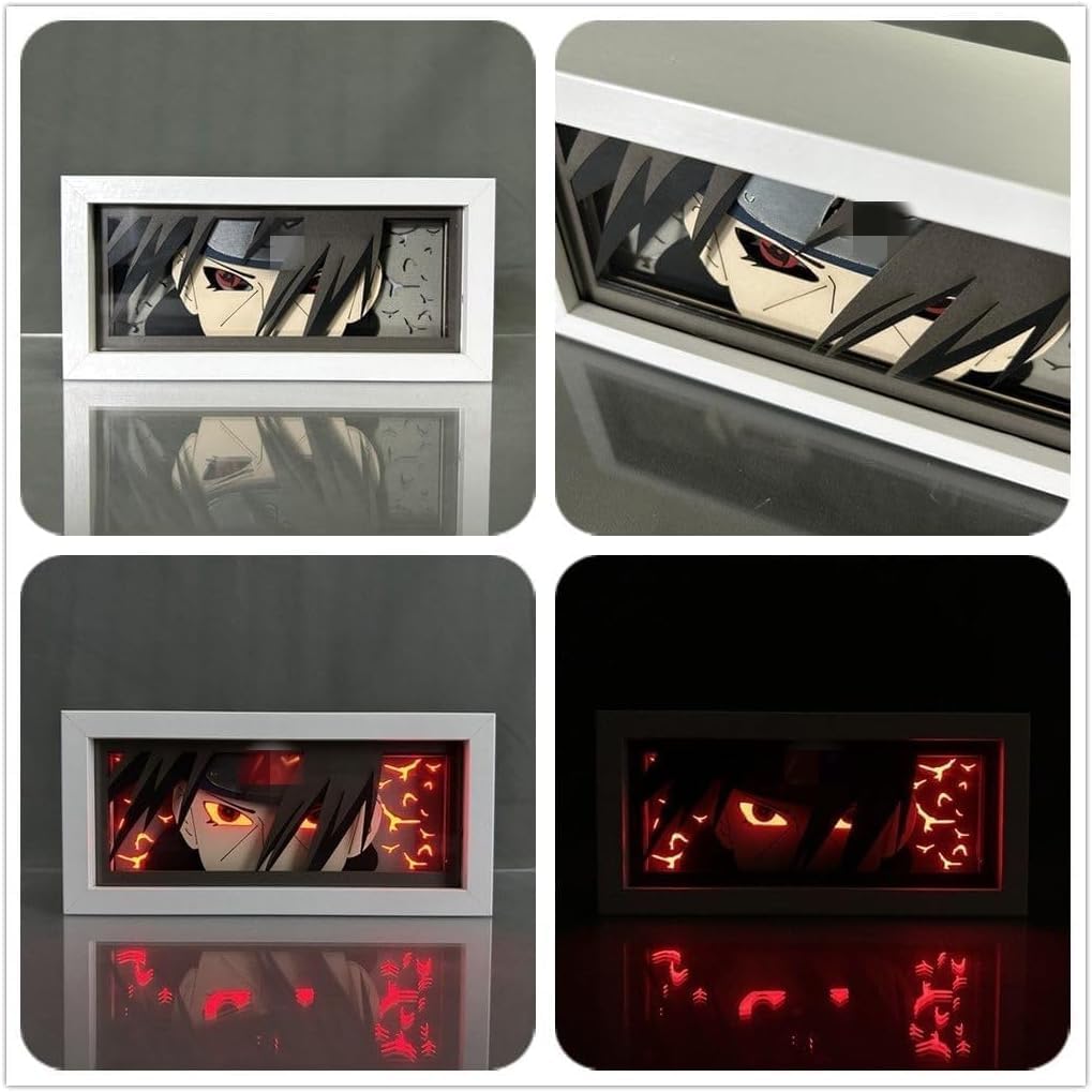 Lámpara de anime Uchiha ItachiFigura Decoración Dormitorio Luz Noche Regalo de Cumpleaños Luz Led