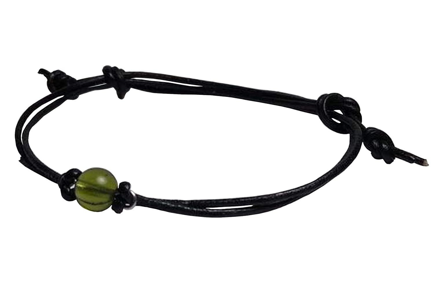 Real 6MM or 8MM Moldavite Bead on Stainless Steel-Copper-Bronze-Niobium-Black Iron-Gold-Rose Gold-Titanium Wire on a Leather or Waxed Cord