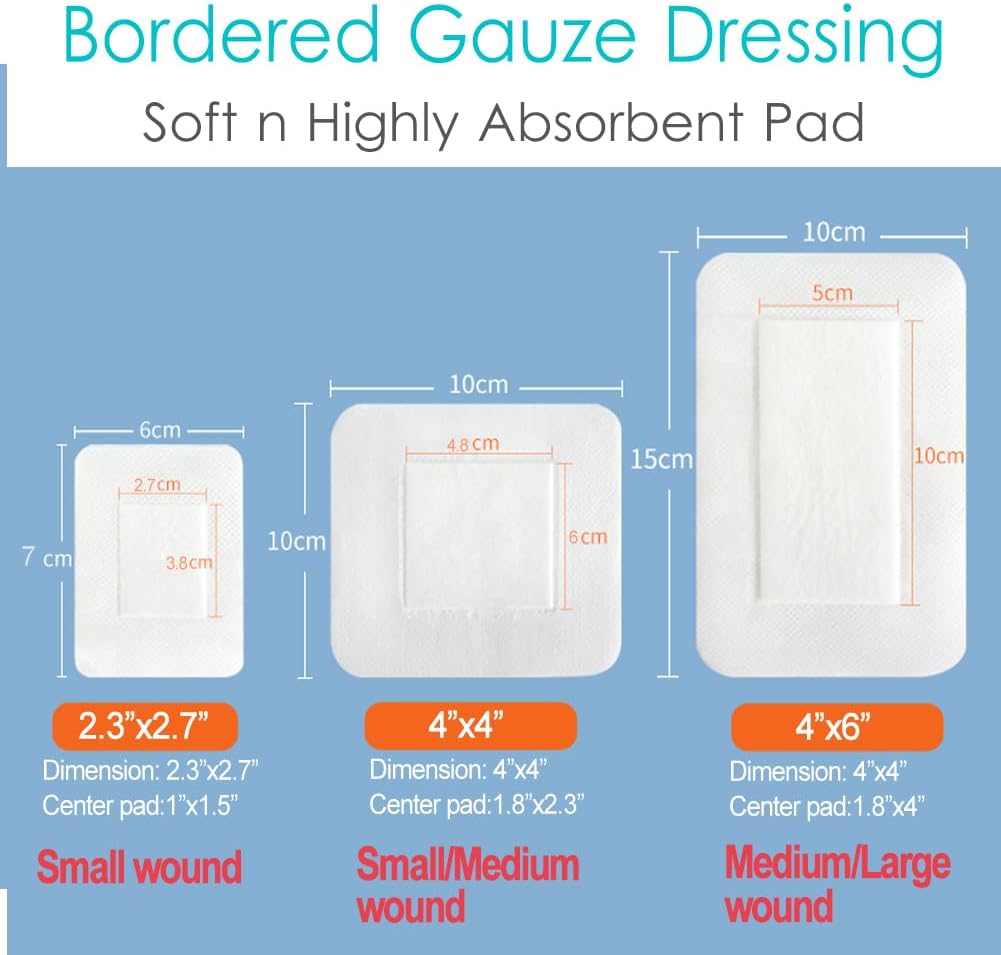 Cubiertas de gasa transpirable con bordes para catéter de diálisis con almohadilla antiadherente para tubo de alimentación peritoneal estómago,