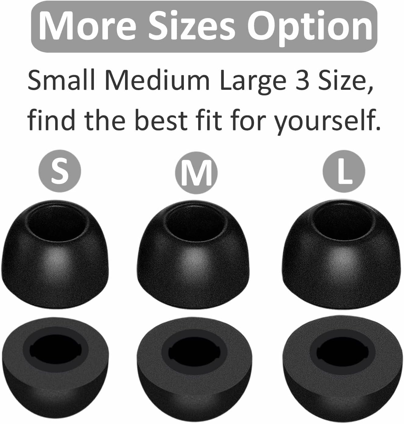 Puntas de espuma viscoelástica compatibles con Galaxy Buds ProGalaxy Buds 2  Galaxy Buds Plus de repuesto, cancelación de ruido perfecta, cabe en la