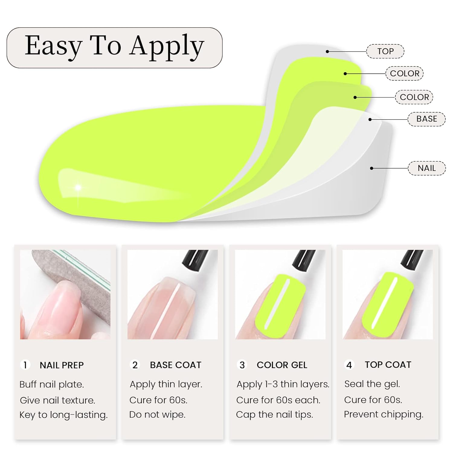 MAYCHAO Esmalte de uñas en gel de 0.5 fl oz, 1 unidad de esmalte de uñas en gel lima que se absorbe con luz UV LED, arte de uñas para principiantes,