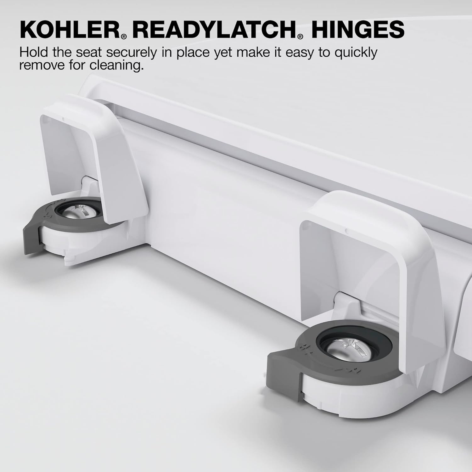 Kohler K-27331-0 Glissade ReadyLatch – Asiento de inodoro alargado con cierre silencioso, color blanco