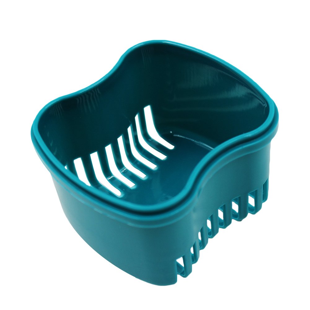 Taza de dentadura con colador, 1 caja de retención de cepillo de dentadura, estuche de dentadura con tapa, caja de baño de dentadura para limpiar,