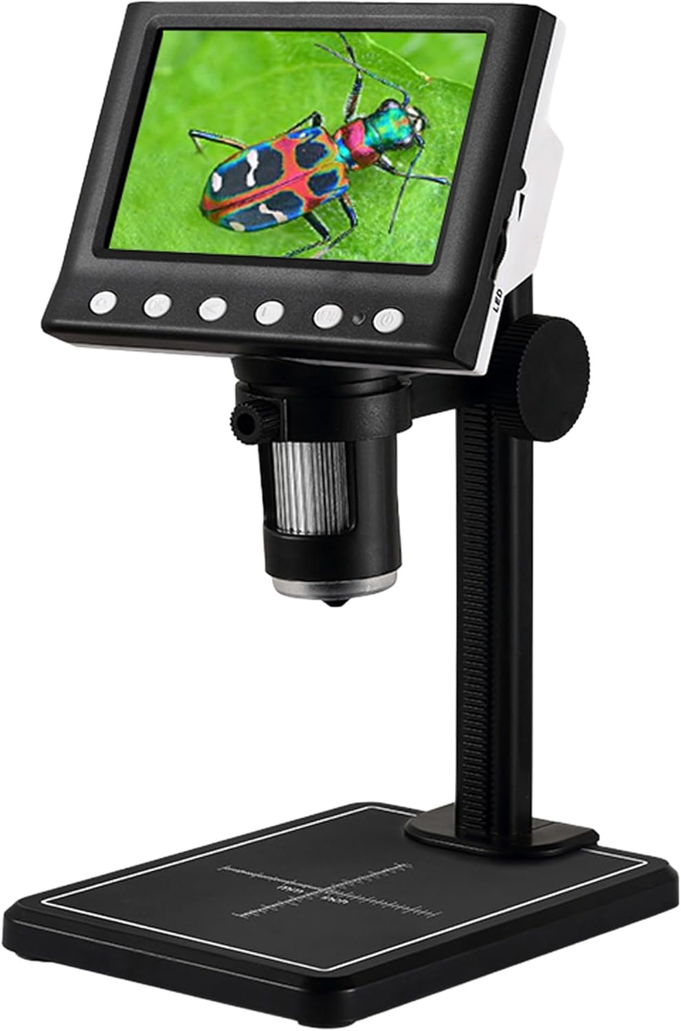 DM7 Microscopio de monedas de 4.3 pulgadas, HD 720P, microscopio digital LCD de 4.3 pulgadas para colección de monedas, lupa de monedas 50X-1000X,