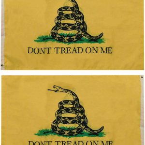 Bandera de doble cara de nailon 5X8 Gadsden DTOM 68D de 4 x 6 pies Bandera de doble cara de nailon 5X8 Gadsden DTOM 68D de 4 x 6 pies