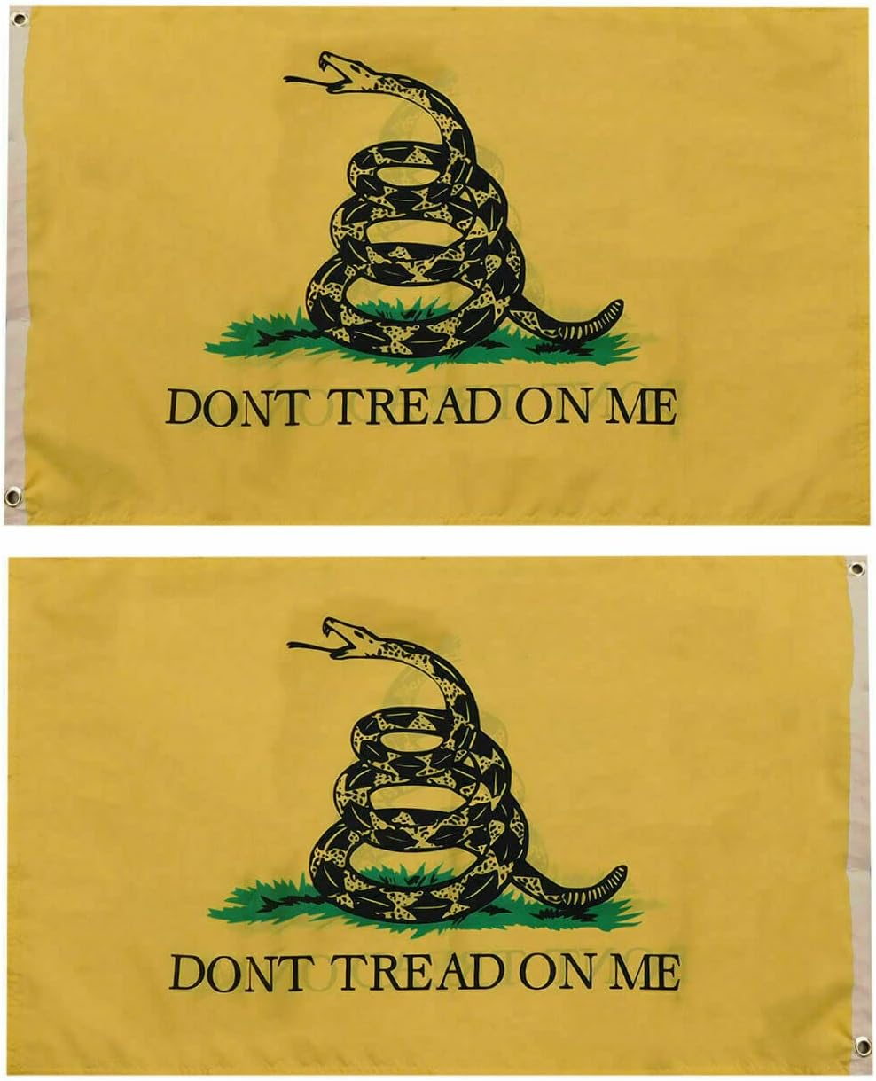 Bandera de doble cara de nailon 5X8 Gadsden DTOM 68D de 4 x 6 pies